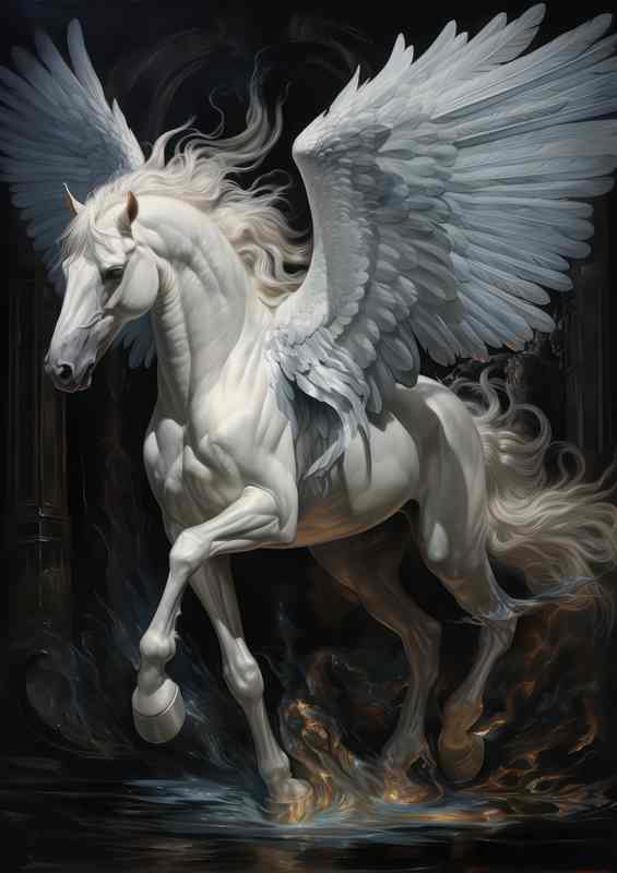 Pegasus Tales Winged Horses in Ancient Legends | Poster