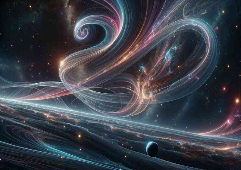 A imaginative space fantasy scene with minimal planetary presence | Di-Bond