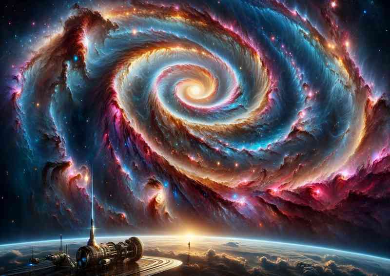 Breathtaking view of a fantasy galaxy from space | Canvas