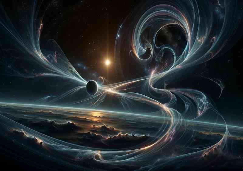 Space fantasy scene with minimal planetary presence | Di-Bond