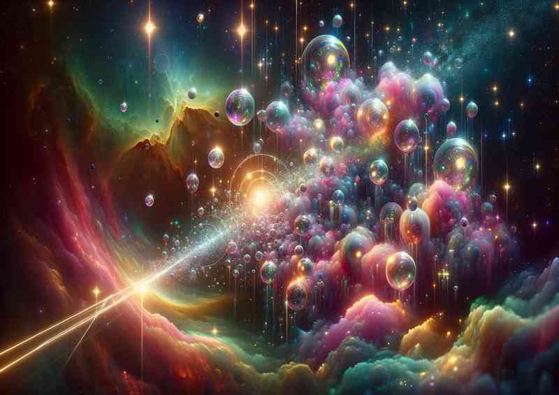 space fantasy scene surreal cosmic event | Metal Poster