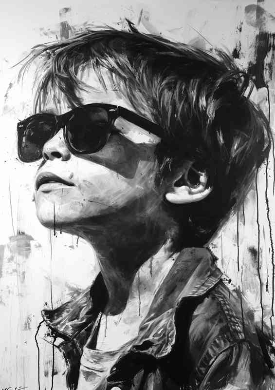 A little boy a day in the sun | Metal Poster