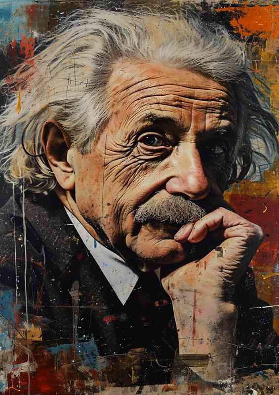 Albert einstein deep in thought | Poster