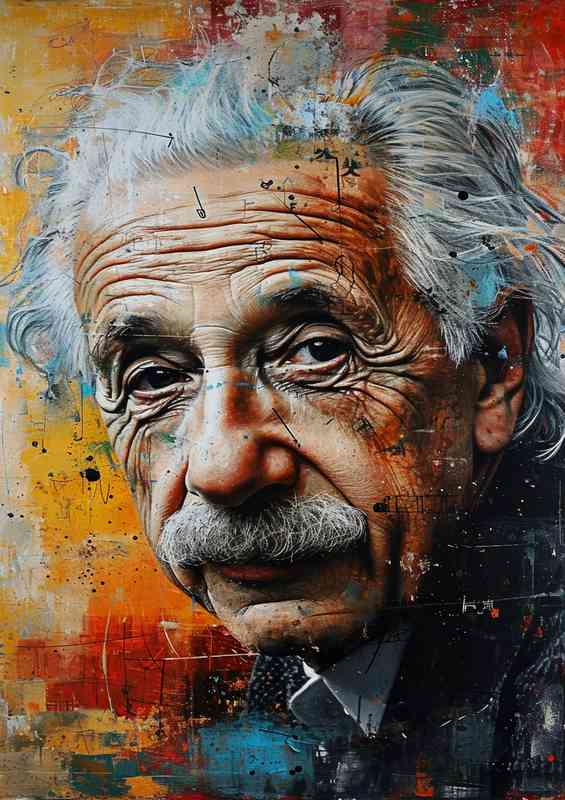 Albert einstein great street art style | Canvas