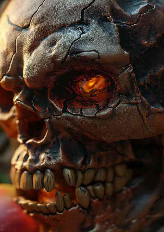 Angry faced skull dark side | Poster