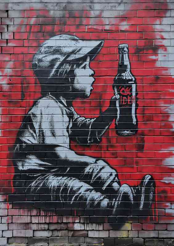 Banksy style coca cola | Di-Bond