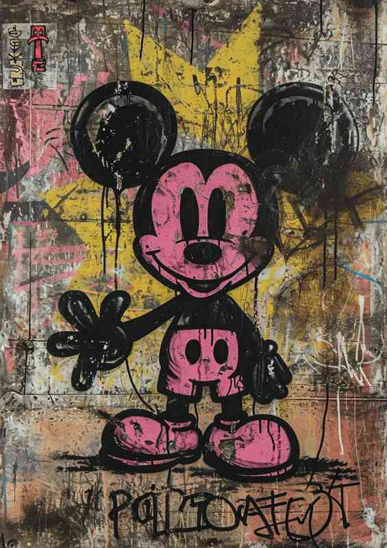 Graffiti mouse street art | Canvas