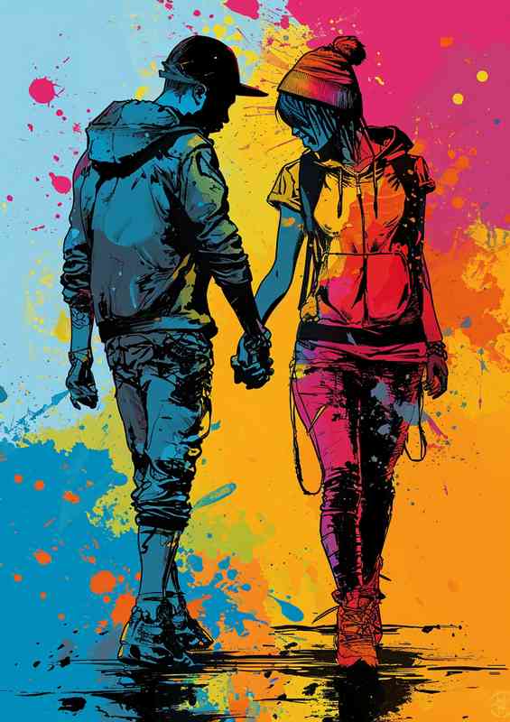 Hip hop lovers street | Metal Poster