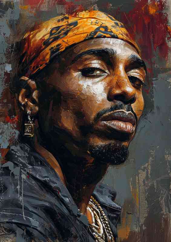 Hip hop yellow bandana tupac style | Di-Bond