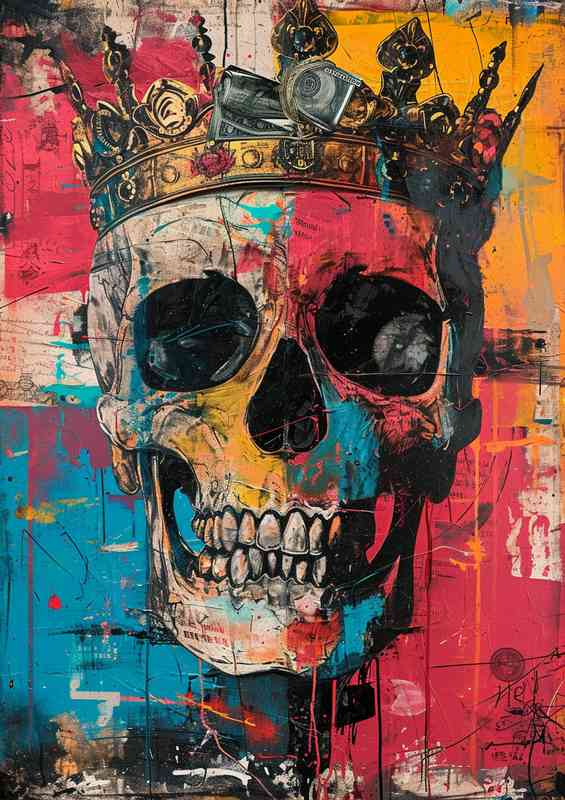 If the crown fits skull graffiti art | Canvas