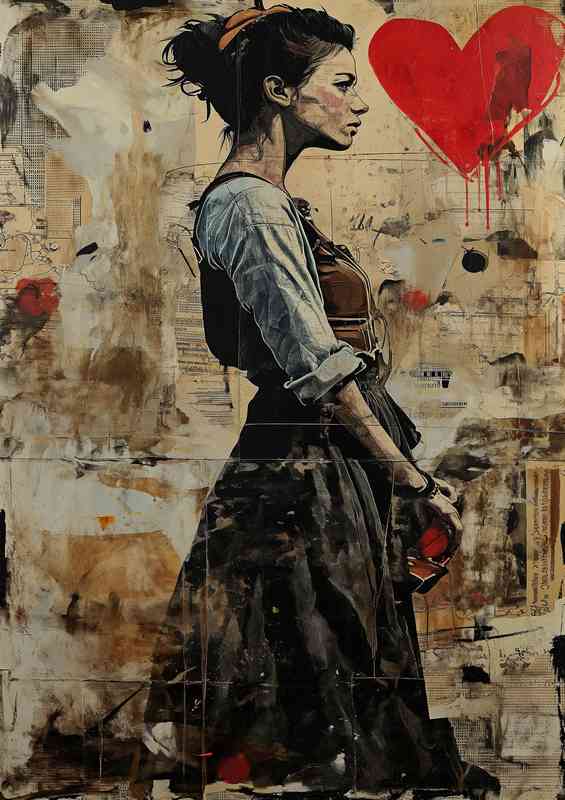 Lady of love street art | Poster