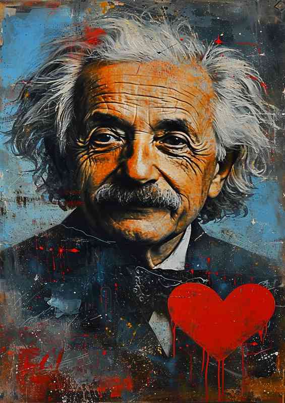 Live the answer albert einstein painting | Di-Bond