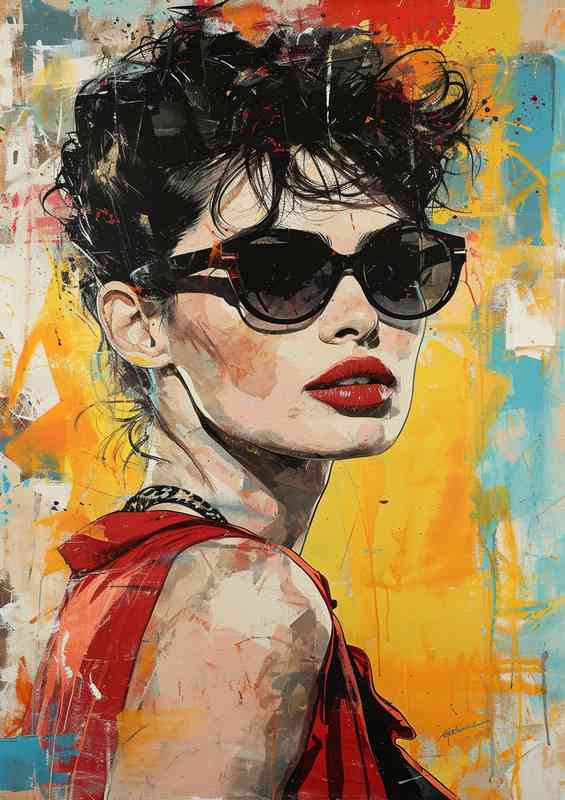 Love fashion girl in glasses | Poster