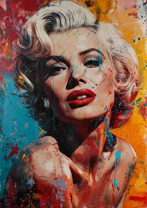 Marilyn monroe and comic book style art | Poster