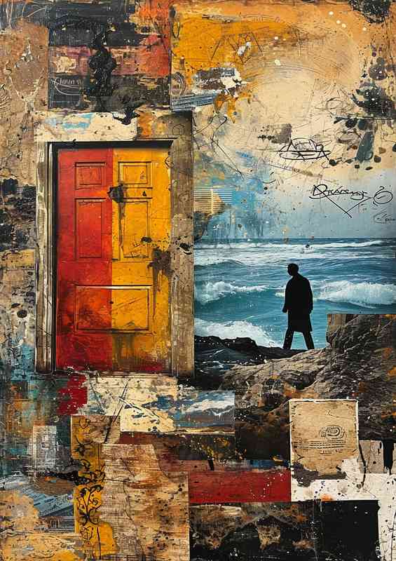 Mixed collage artwork style | Canvas