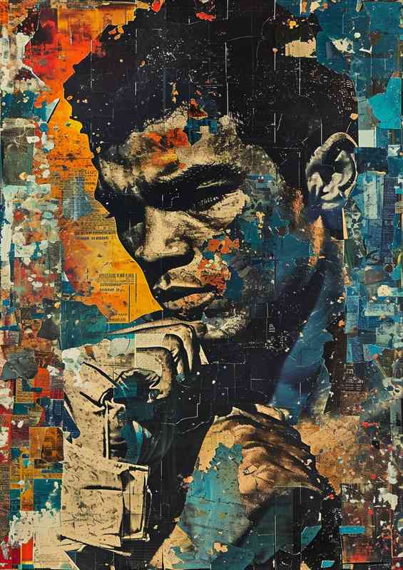 Poster of the boxer srteet art style | Metal Poster