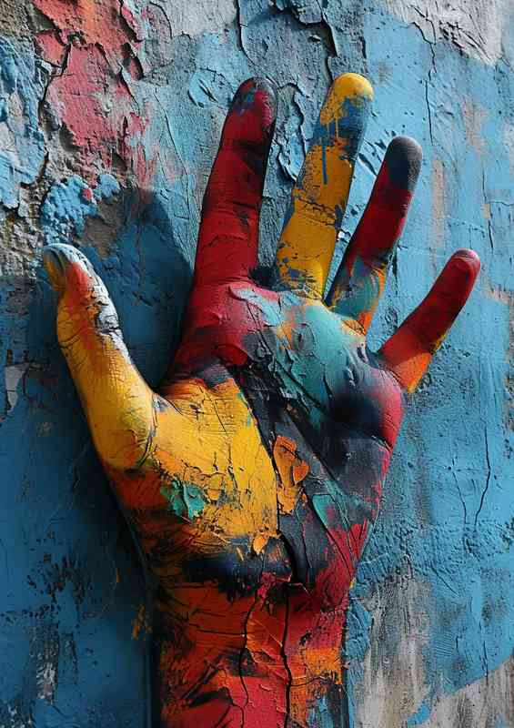 Single hand graffiti street art | Metal Poster