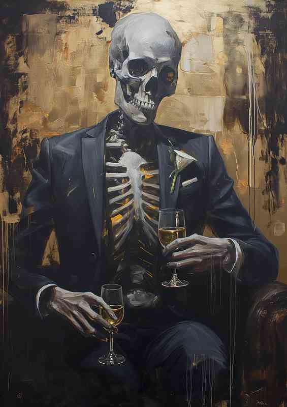 Skeleton waiting for his loved one to arrive | Di-Bond