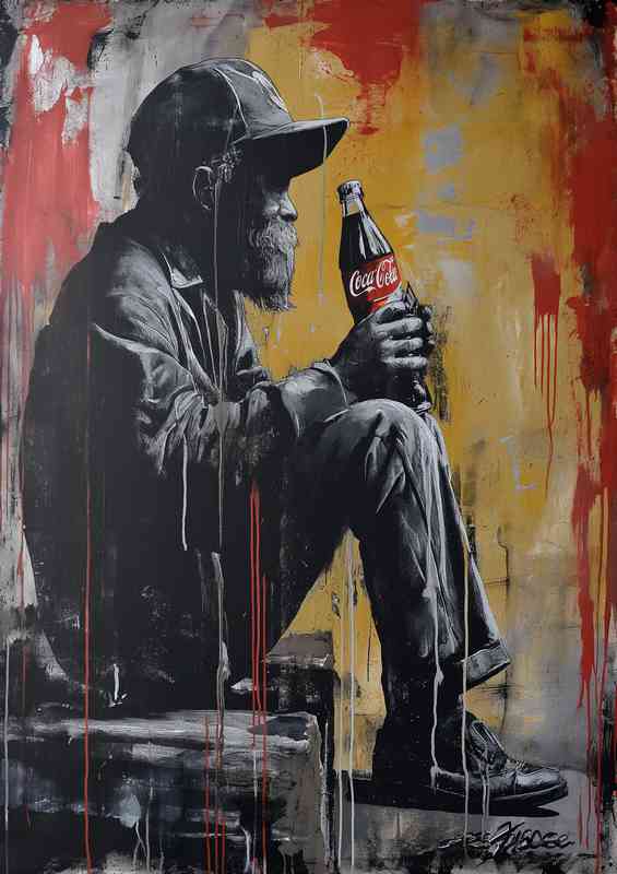 Street art man been thirsty | Poster