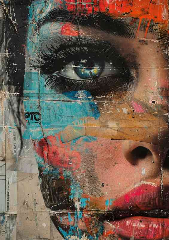 The Face of a woman with blue a eye | Canvas