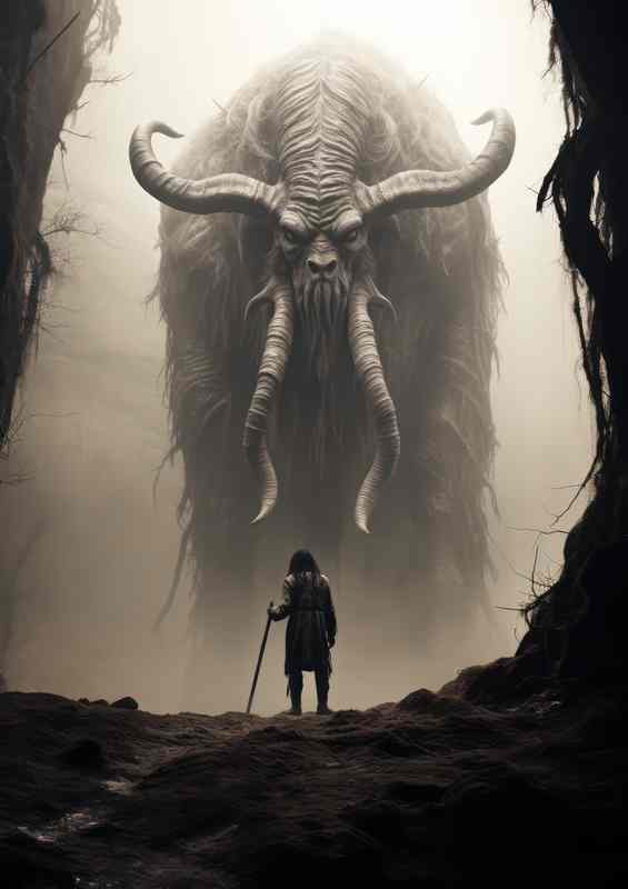 The Role of giant monster in Magical Realism | Metal Poster