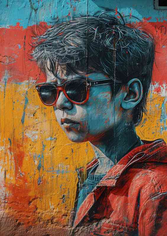 The boy looking cool in his glasses | Poster