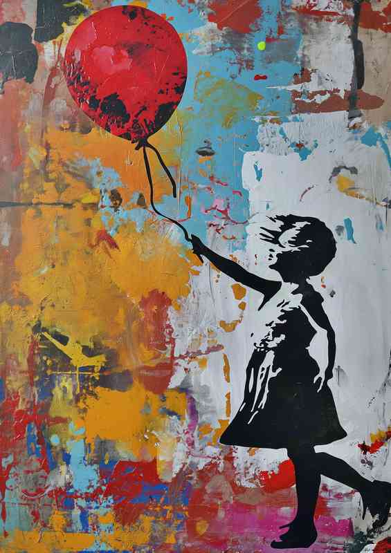 The red ballon girl banksy inspired | Di-Bond