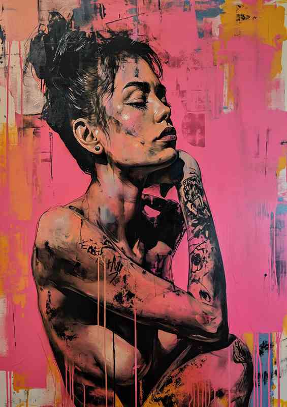 The tattoo lady in pink | Poster