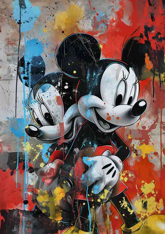splatters in love urban street art | Poster