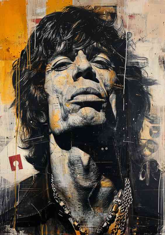 street art graffiti rolling stones style | Metal Poster