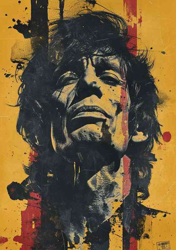 street art poster of a man | Metal Poster