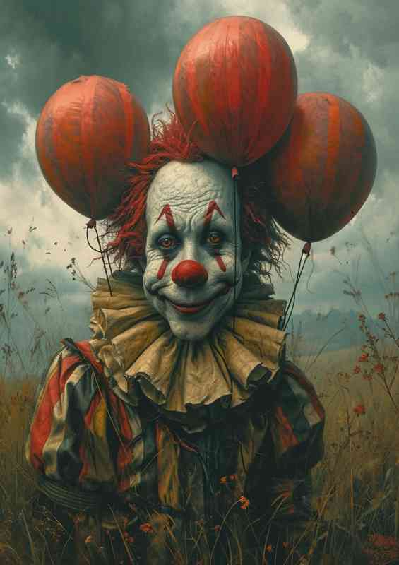 the crazy clowns with the red baloons | Di-Bond
