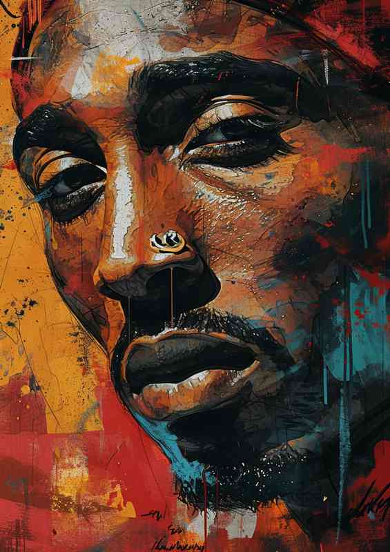 tupac graffiti street art | Canvas