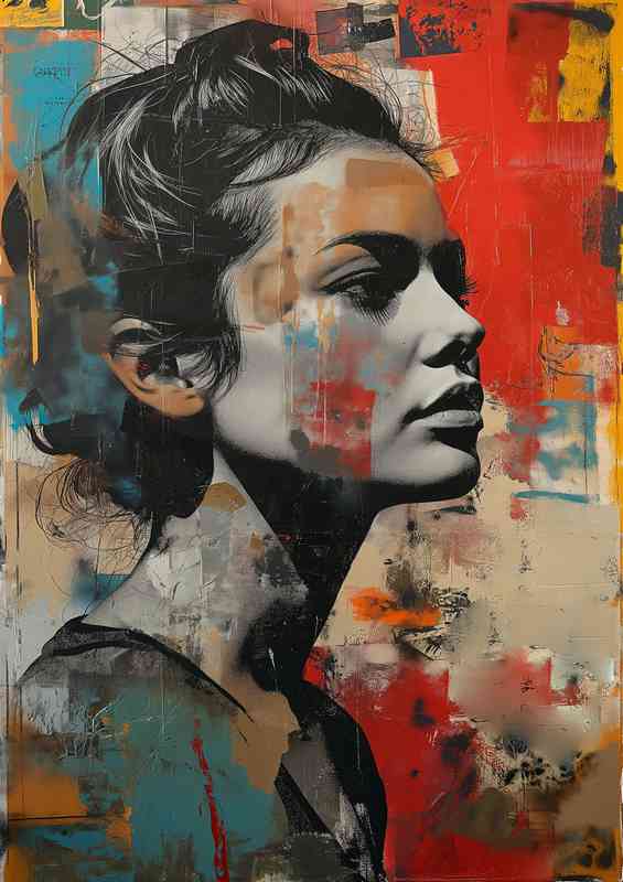 womans face street art style | Canvas