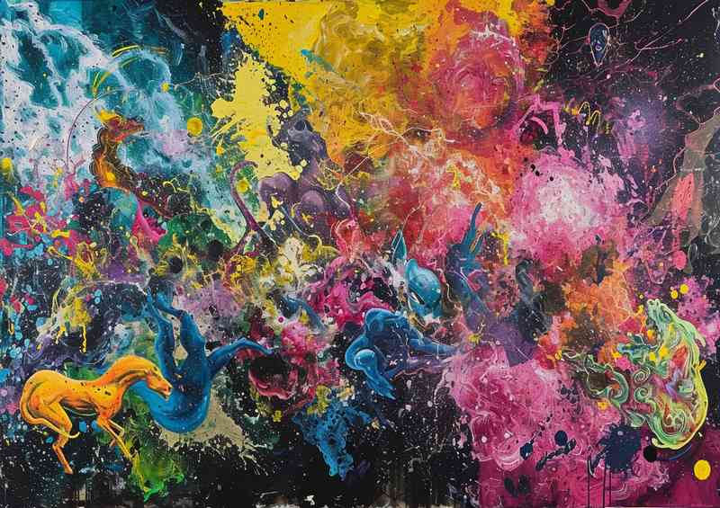 Abstract all about the matter colourful art | Metal Poster