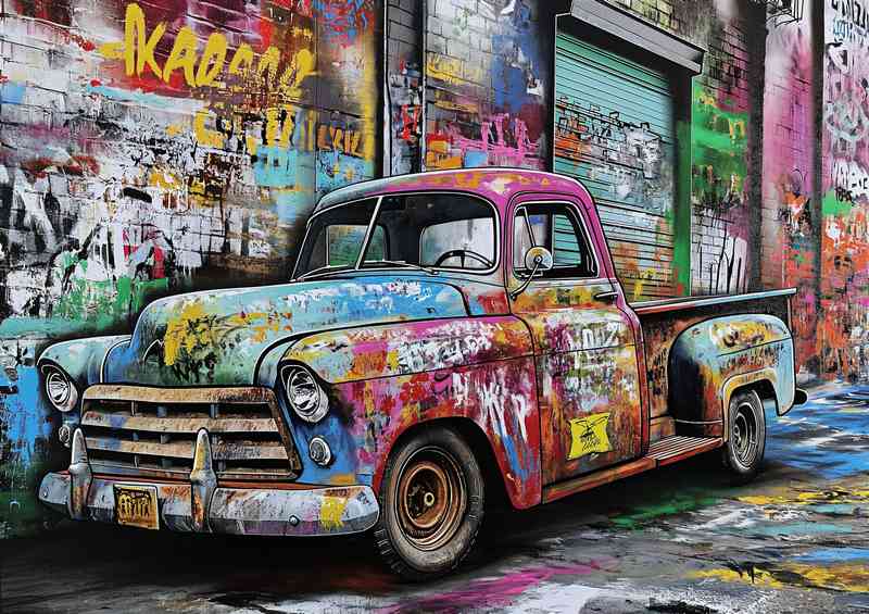 As old as it gets car street graffiti art | Canvas