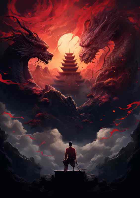 Understanding Dragons Mythological Context with a buddha | Di-Bond