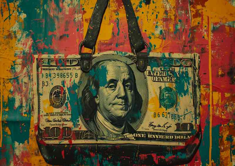 Dollar bill hand bag street art | Canvas