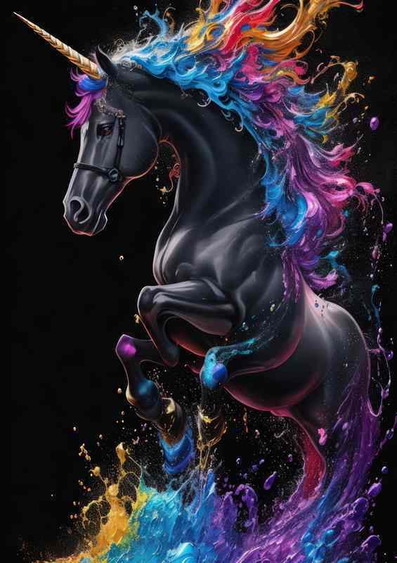 Unicorn magical colours with a hint of splash art | Di-Bond