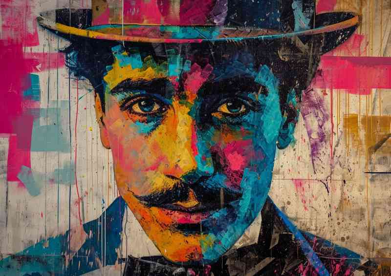 Featuring charlie chaplin street art | Canvas