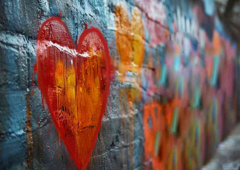 Its all about the love heart wall graffiti | Di-Bond