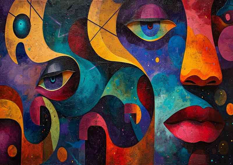 Looking over you painted street graffiti | Metal Poster