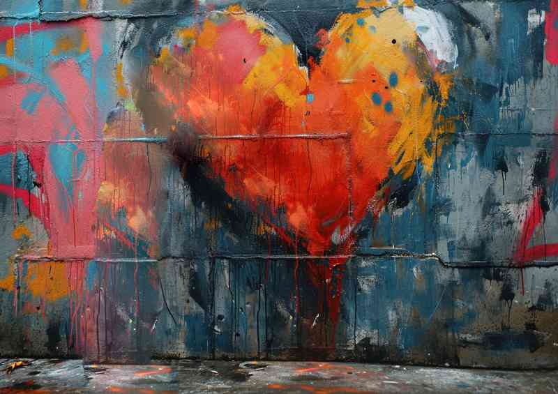 Love is all is alright graffiti | Di-Bond
