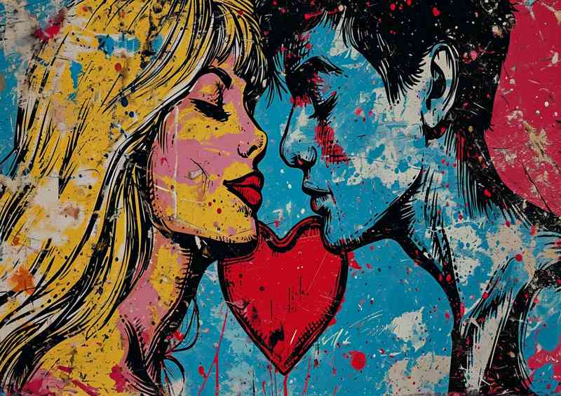 Love is all we need hearts wall graffiti | Di-Bond