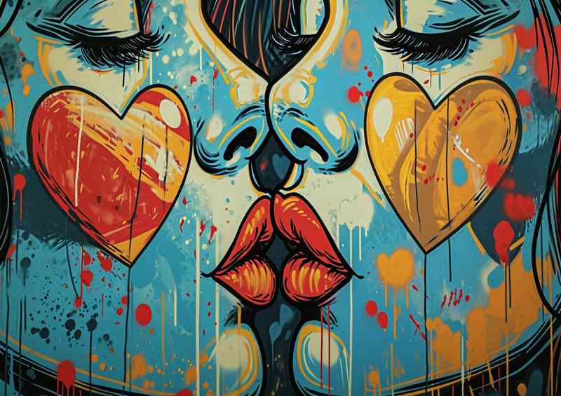 Love is all we need lovers kissing | Canvas