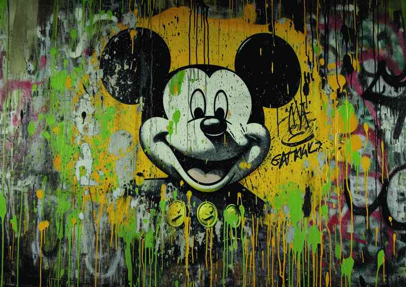 Money and graffiti art | Poster