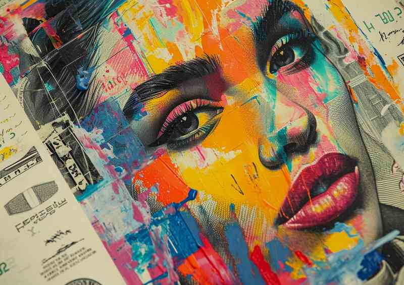 Street art girl mixed style | Di-Bond