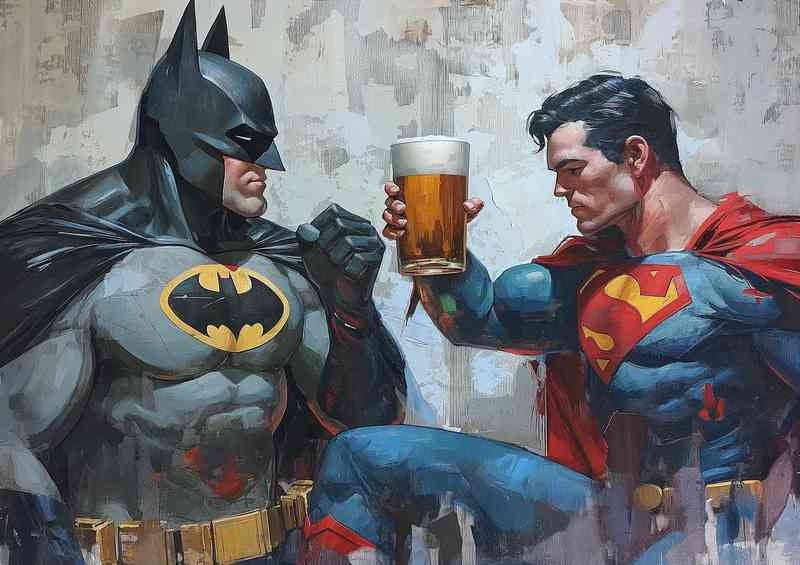 Super heros havin a beer | Di-Bond