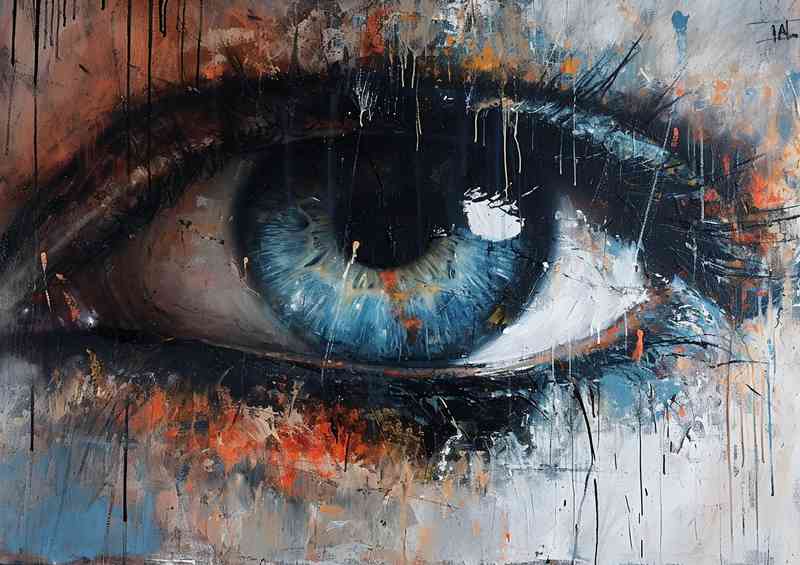 The Painted blue eye graffiti style | Canvas