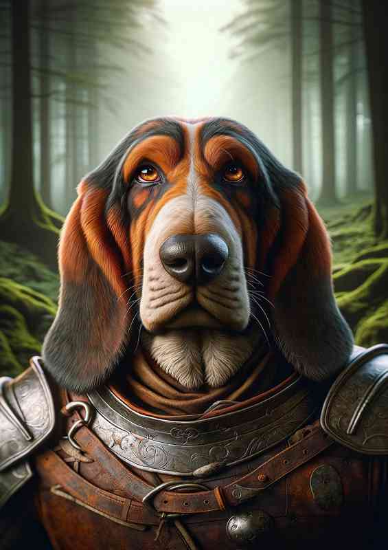 Basset hound warrior | Canvas
